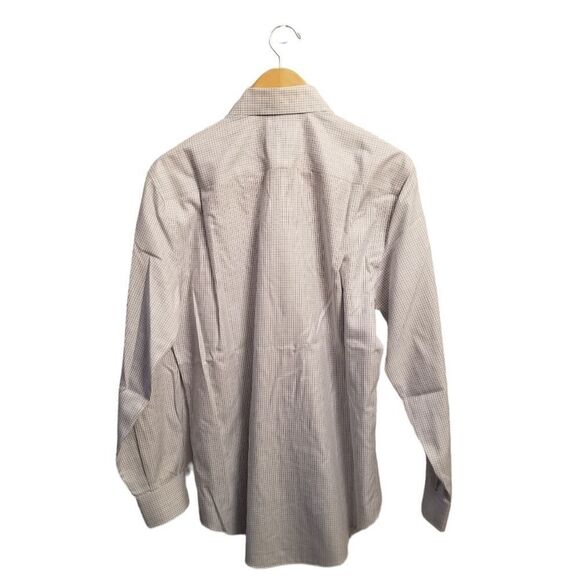 Enro Non Iron Long Sleeve White Multi Plaid Shirt Size 14.5 - 32/33  7 0297 - Picture 6 of 7